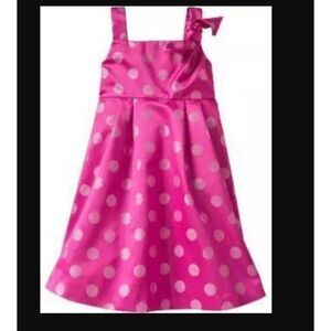 NEW Baby Gap kid girls dress 2 2T pink polka dot party holiday tank dress Easter
